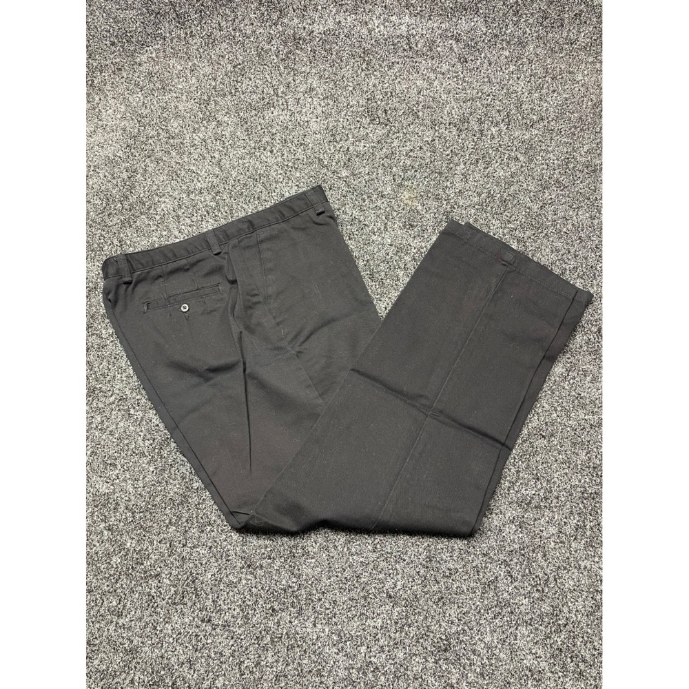 Eddie Bauer Mens Black Cotton Twill Chino Pants Straight Leg Size 32x31